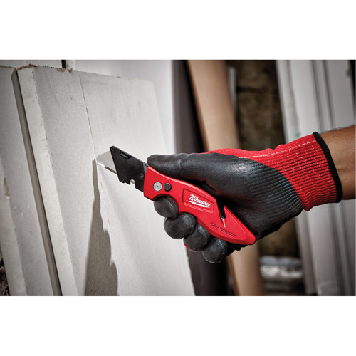 Fastback Flip Utility Knife, 2" Blade, Carbon Steel Blade, Metal Handle Helyx Safety & Industrial Supplies