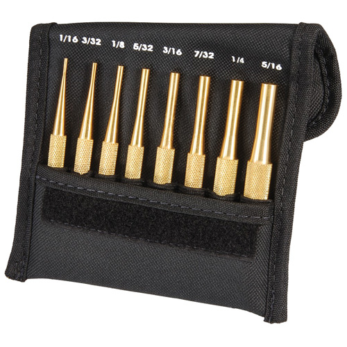 Brass Drive Pin Punch Set, 8 Pieces Helyx Safety & Industrial Supplies