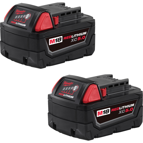 Ensemble de blocs-piles M18 Redlithium, Lithium-ion, 18 V, 5,0 A Helyx Safety & Industrial Supplies