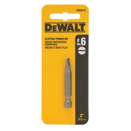 Screwdriver Bit, Slot, #6 Tip, 1/4" Drive Size, 2" Length Helyx Safety & Industrial Supplies