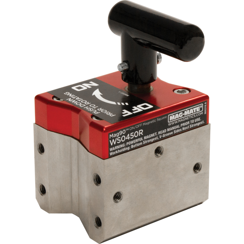 Mag90 On/Off Magnetic Squares, 3" L x 2-1/2" W x 4-5/8" H, 450 lbs. Helyx Safety & Industrial Supplies