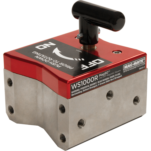 Mag90 On/Off Magnetic Squares, 4-1/4" L x 4" W x 4-3/4" H, 1000 lbs. Helyx Safety & Industrial Supplies