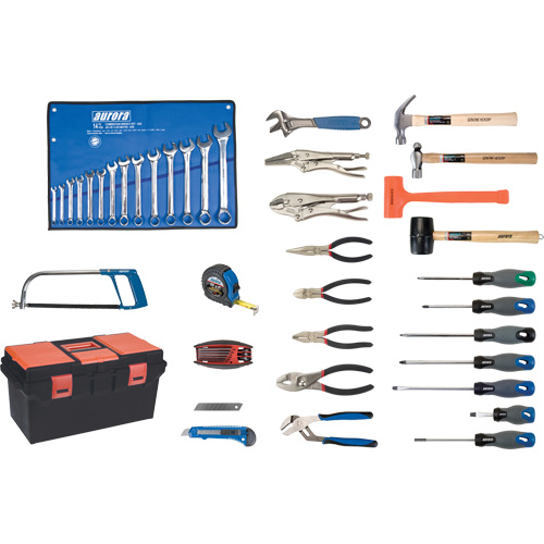 Deluxe Tool Set with Plastic Tool Box, 56 Pieces Helyx Safety & Industrial Supplies