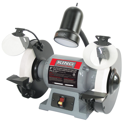 Bench Grinder, 8" Wheel Diameter, 1/2 HP, 1750 RPM Helyx Safety & Industrial Supplies