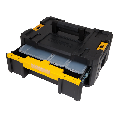 TSTAK&reg; III Tool Box with Single Deep Drawer, 16-3/4" x 12-1/4" x 6-7/8", Black Helyx Safety & Industrial Supplies