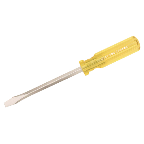 Slotted Screwdriver, 1/4", 6-3/4" L, Plastic Handle Helyx Safety & Industrial Supplies