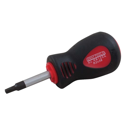 Square Recess Screwdriver, #0 Tip, Round, 4" L, Cushion Grip Handle Helyx Safety & Industrial Supplies