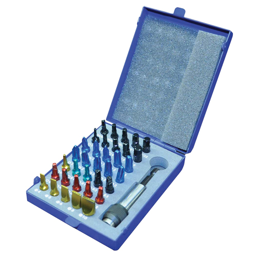 Jeu d'embouts &agrave; ins&eacute;rer de couleur avec boîtier en m&eacute;tal Helyx Safety & Industrial Supplies