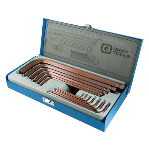 Long Arm Ball Hex Key Set, 13 Pcs., Metric Helyx Safety & Industrial Supplies