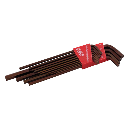 Extra Long Arm Hex Key Set, 13 Pcs., Imperial Helyx Safety & Industrial Supplies
