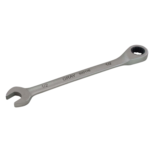 Combination Fixed Head Ratcheting Wrench, 12 Point, 5/16", Stainless Steel Finish Helyx Safety & Industrial Supplies