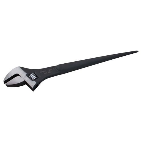 Structural Adjustable Wrench, 15" L, 1-3/4" Max Width, Black Oxide Helyx Safety & Industrial Supplies