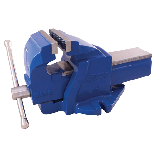 Ductile Iron Mechanics Bench Vise, 4" Jaw Width, 2" Throat Depth Helyx Safety & Industrial Supplies