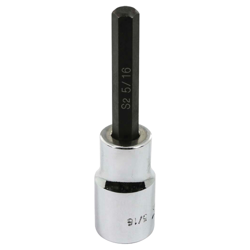 Bit Socket, Hex, 5/16" x 3-1/4" L, 1/2" Square Drive Drive Helyx Safety & Industrial Supplies