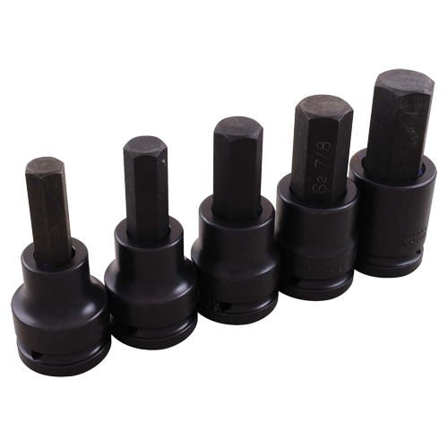 Impact Socket Set, Hex, 3/4" Drive, 5 Pcs Helyx Safety & Industrial Supplies