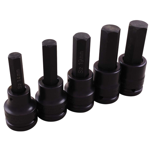Impact Socket Set, Hex, 3/4" Drive, 5 Pcs Helyx Safety & Industrial Supplies