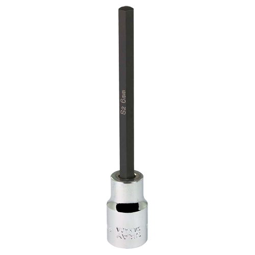 Extra Long Bit  Socket, 6 mm x 4" L, 3/8" Drive Helyx Safety & Industrial Supplies