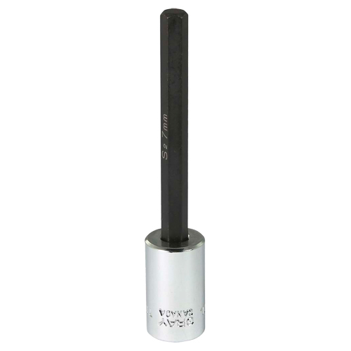 Extra Long Bit  Socket, 7 mm x 4" L, 3/8" Drive Helyx Safety & Industrial Supplies