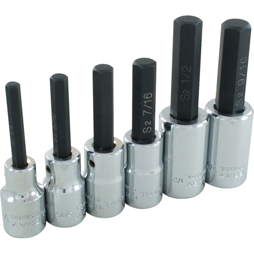 Hex Head Socket Set, Hex, 1/2" Drive, 6 Pcs Helyx Safety & Industrial Supplies