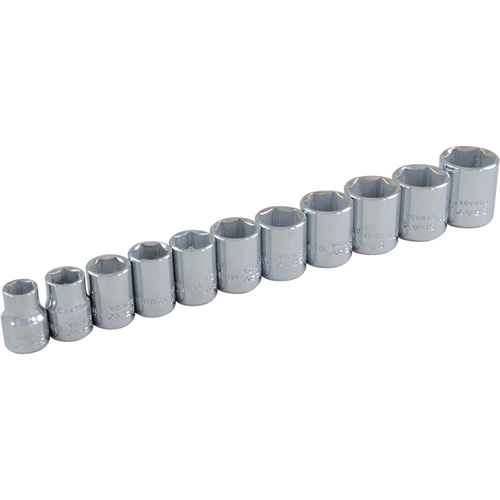 Socket Set, 11 Pcs, 3/8" Drive Size Helyx Safety & Industrial Supplies