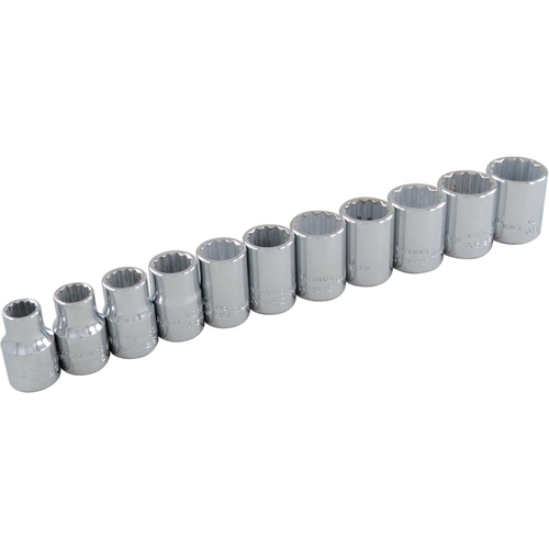 Socket Set, 11 Pcs, 3/8" Drive Size Helyx Safety & Industrial Supplies