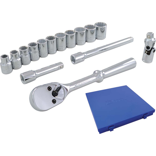 Jeu de douilles et accessoires, 15 Mcx, Prise de 3/8" Helyx Safety & Industrial Supplies