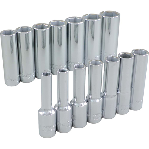 Jeu de douilles, 14 Mcx, Prise de 3/8", Profond Helyx Safety & Industrial Supplies