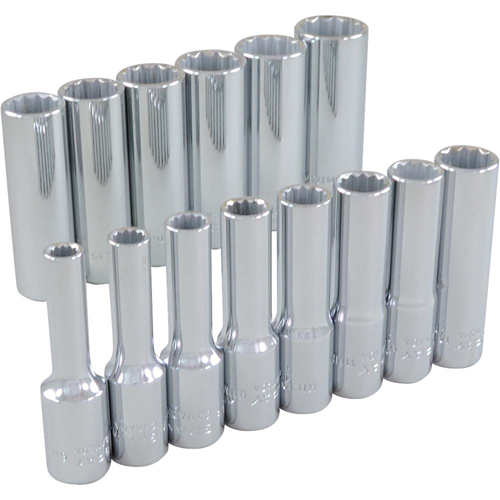 Socket Set, 14 Pcs, 3/8" Drive Size, Deep Helyx Safety & Industrial Supplies