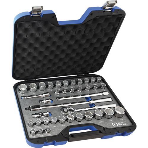 SAE & Metric Socket & Attachments Set, 38 Pcs, 1/2" Drive Size Helyx Safety & Industrial Supplies