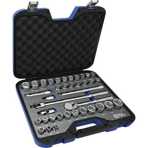 SAE & Metric Socket & Attachments Set, 38 Pcs, 1/2" Drive Size Helyx Safety & Industrial Supplies