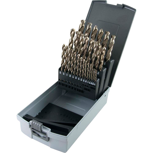 Drill Bit Set, 29 Pieces, High Speed Cobalt Helyx Safety & Industrial Supplies