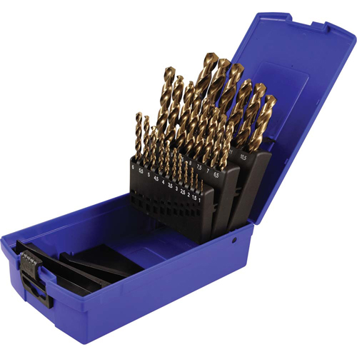 Drill Bit Set, 25 Pieces, High Speed Cobalt Helyx Safety & Industrial Supplies