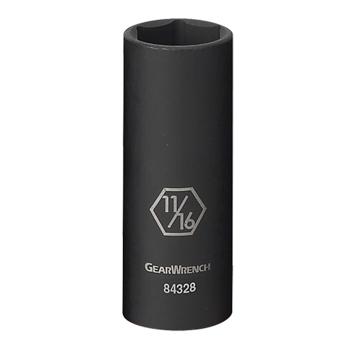 Socket, Impact, 1/2", 3/8" Drive, 6 Points, Deep Helyx Safety & Industrial Supplies