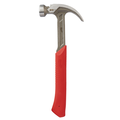 Curved Claw Smooth-Face Hammer, 20 oz., Solid Steel Handle, 14" L Helyx Safety & Industrial Supplies