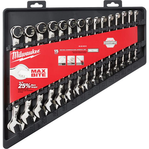 Wrench Set, Combination, 15 Pieces, Metric Helyx Safety & Industrial Supplies