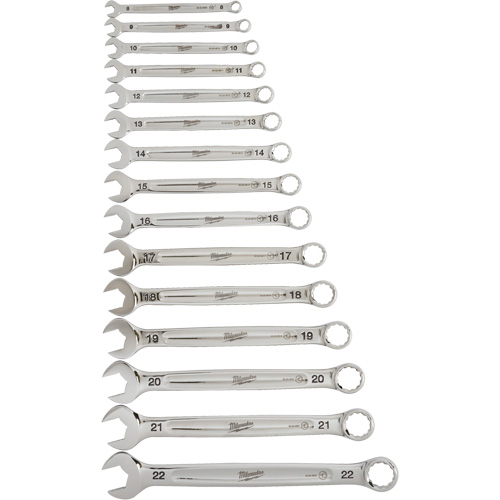 Wrench Set, Combination, 15 Pieces, Metric Helyx Safety & Industrial Supplies