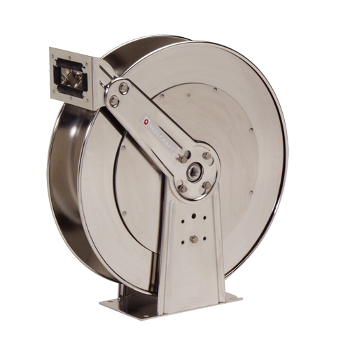 Stainless Steel Hose Reel, Single Hose, 10-1/2" W x 24" D x 25-3/8" H Helyx Safety & Industrial Supplies