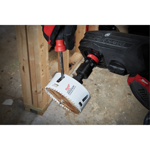 Carbide Hole Saw, 4", 1-31/50" Depth of Cut, Carbide Helyx Safety & Industrial Supplies