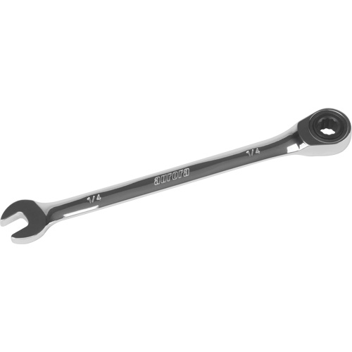 SAE Ratcheting Combination Wrench, 12 Point, 1/4", Chrome Finish Helyx Safety & Industrial Supplies
