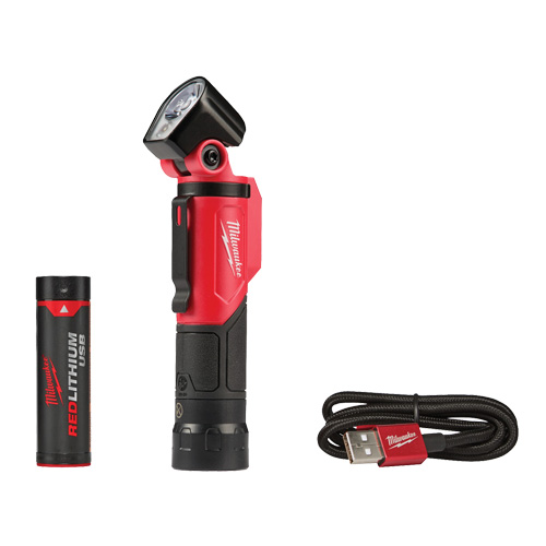 Lampe de poche pivotante USB, DEL, 500 lumens, Piles Rechargeable Helyx Safety & Industrial Supplies