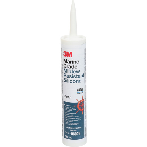Produit d'&eacute;tanch&eacute;it&eacute; &agrave; base de silicone de calibre marin, 296 ml, Cartouche, Transparent Helyx Safety & Industrial Supplies