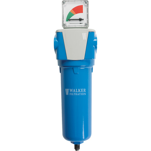 Coalescing Pre-Filter with Differential Gauge, Standard, 1-1/2" NPT, Automatic Drain, For Dust/Particles Helyx Safety & Industrial Supplies