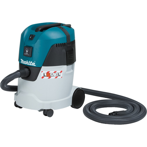 L Class Push & Clean Compact Dust Extractor, Wet-Dry, 1.34 HP, 6.6 US Gal. (25 Litres) Helyx Safety & Industrial Supplies