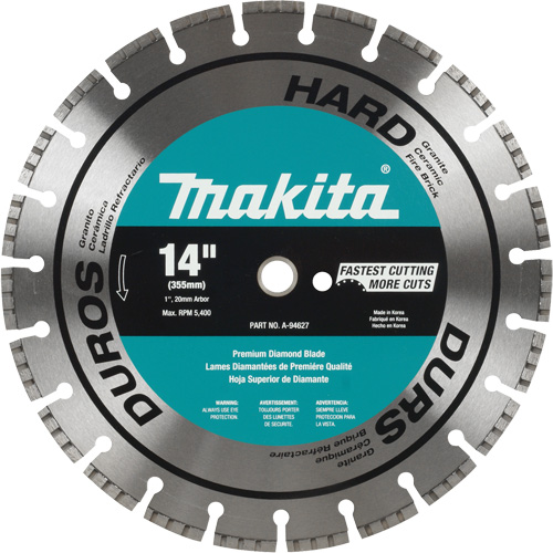 Lame de diamant segment&eacute;e pour mat&eacute;riau dur Helyx Safety & Industrial Supplies