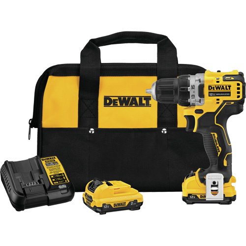 Trousse de perceuse-visseuse avec moteur sans brosse Xtreme, Lithium-ion, 12 V, Mandrin 3/8", Couple 250 UWO Helyx Safety & Industrial Supplies