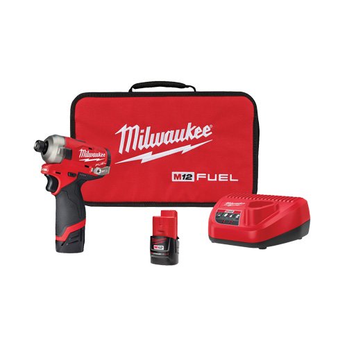 M12 Fuel Surge Hex Hydraulic Driver Kit, 1/4", 450 in-lbs Max. Torque, 12 V, Lithium-Ion Helyx Safety & Industrial Supplies