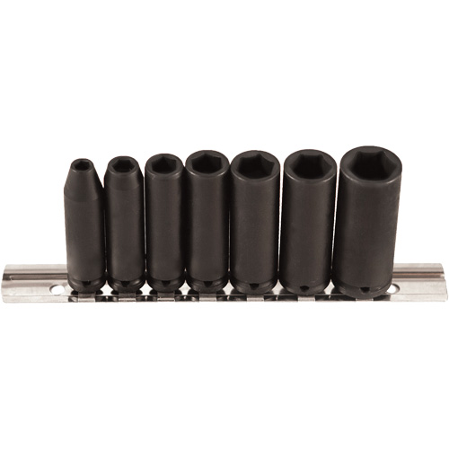 Jeu de douilles, 7 Mcx, Chocs, Prise de 1/4", Profond Helyx Safety & Industrial Supplies