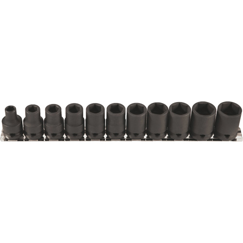 Jeu de douilles &agrave; paroi mince, 11 Mcx, Chocs, Prise de 3/8" Helyx Safety & Industrial Supplies