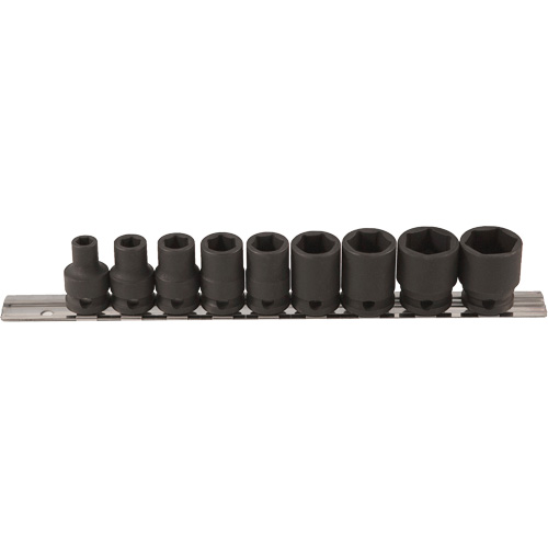 Jeu de douilles &agrave; paroi mince, 9 Mcx, Chocs, Prise de 3/8" Helyx Safety & Industrial Supplies