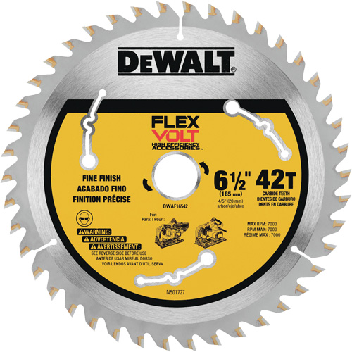 Lame TrackSaw FlexVolt, 6-1/2", 42 dents, Pour Bois Helyx Safety & Industrial Supplies
